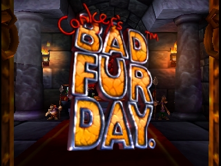 Conker's Bad Fur Day (Europe) Title Screen